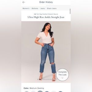 Abercrombie Ultra High Rise Ankle Straight Jeans